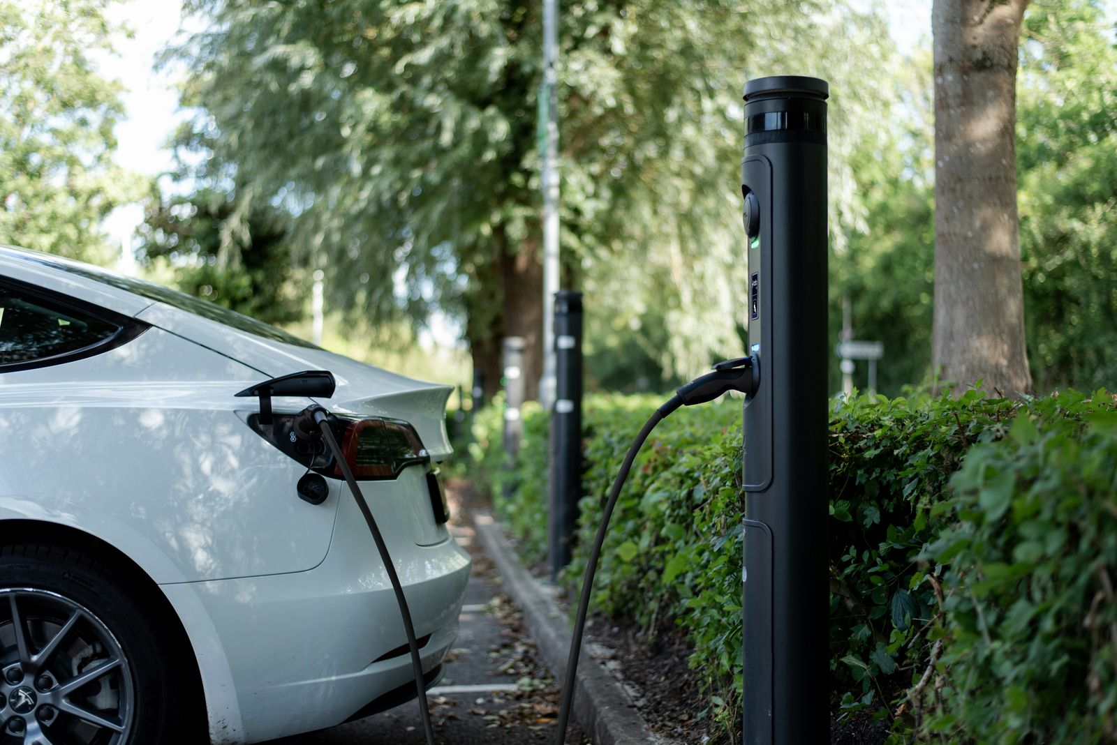 Electric vehicle charging station UK EV sales overtake petrol